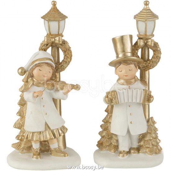 J Line Jline Jolipa 26550 Kind Lantaarn Poly Wit Goud