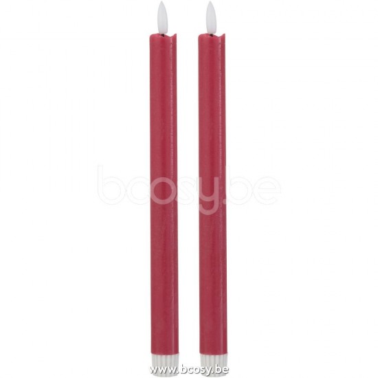 J Line Jline Scatola 2 Candele Led Lunghe Rosso Large Caja 2Vela Led Larga Rojo Large