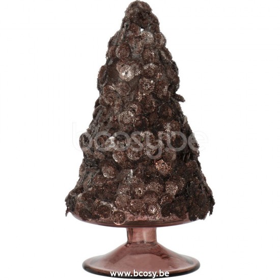 J Line Jline Jolipa 27133 Kerstboom Paillettensuiker Mat Donker Bruin Small