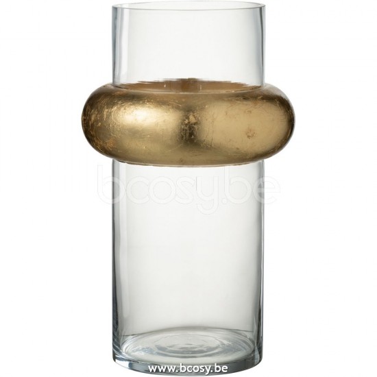 J Line Jline Vase Zylinder Ring Hoch Glas Transparentt Large vases