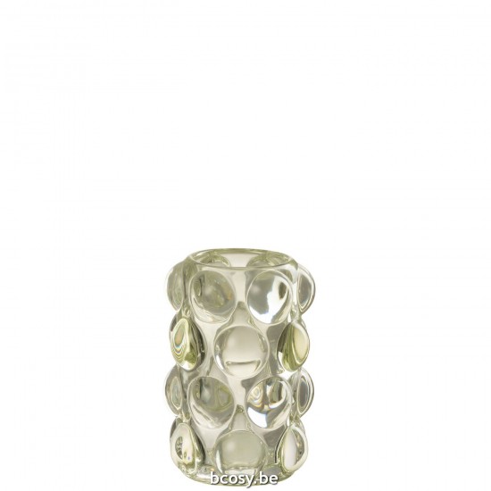 J Line Porta T Light Bollie Vetro Verde Tealight Holder Bollie Glass Green.