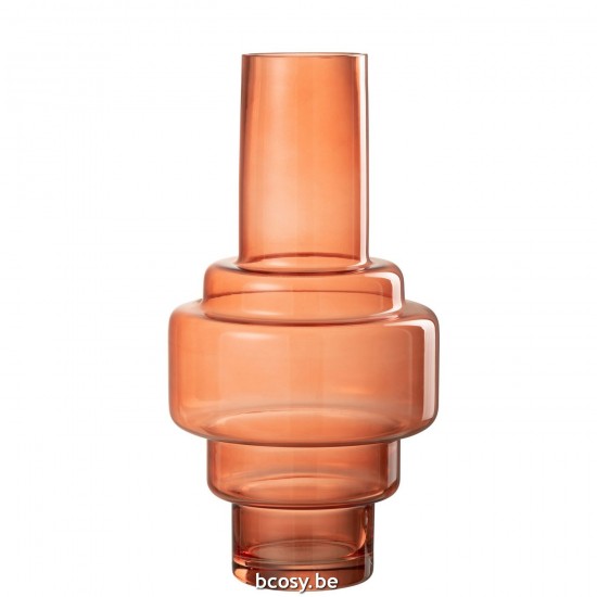 Jline Vase Treppen Glas Rot Large vases.