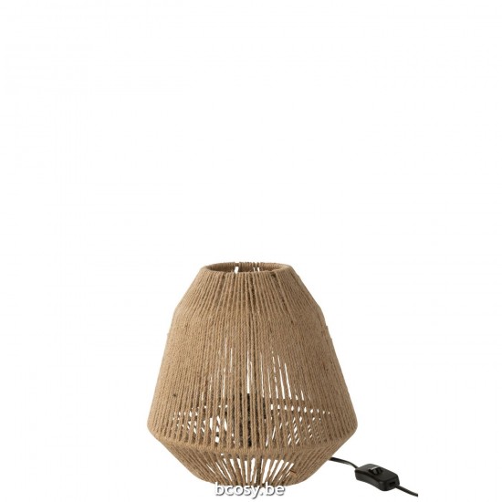 J Line Lampada Tina Iuta Beige Lámpara De Mesa Tina Yute Beige.