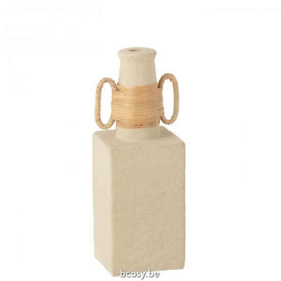 Jline Vaas Celine Ringen Ovaal Cement Zand Naturel.