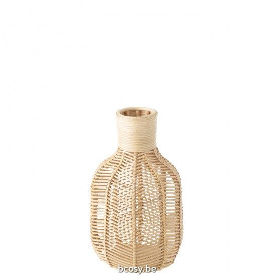 Jline Korb Flasche Raffia Naturell Deko vasen.
