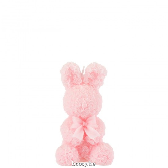 Jline Kaars Konijn Roze Medium 15U.
