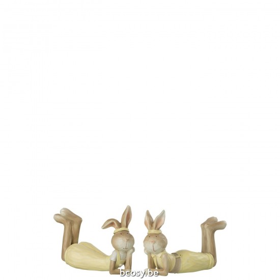 Jline Hase Liegend Poly Mix 2 Sortiert kaninchen hasen.