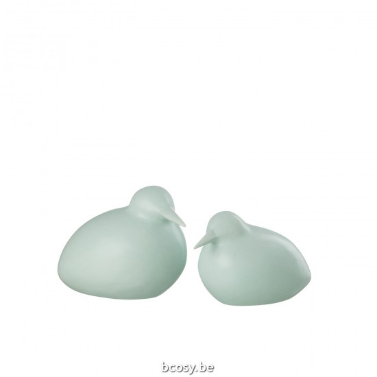 Jline Set Von 2 Vögel Dolomit Blau Tiere.