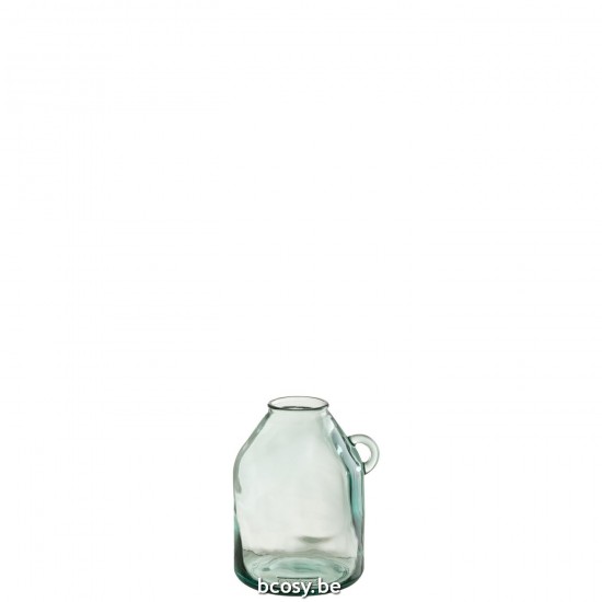 J Line Vase Handle Cylinder Recycled Glass Small jugs ceramic jars with two handles.