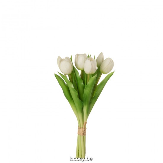 Jline Boeket Tulpen 7Stuks Pu Wit Small.