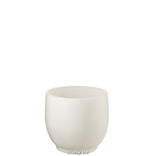 J Line Flowerpot Ying Ceramic White Small flowerpots.