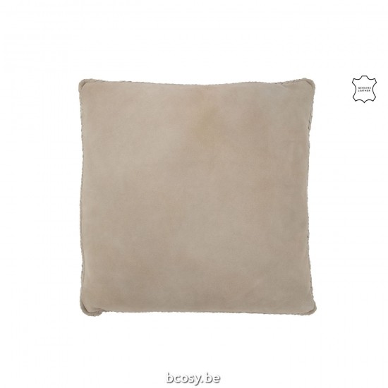 J Line Cuscino Intrecciato Pelle Grigio Cojín Tejido Piel Gris.