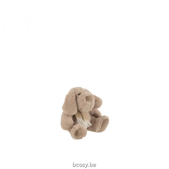 Jline Hond Sjaal Zittend Textiel Beige Small.