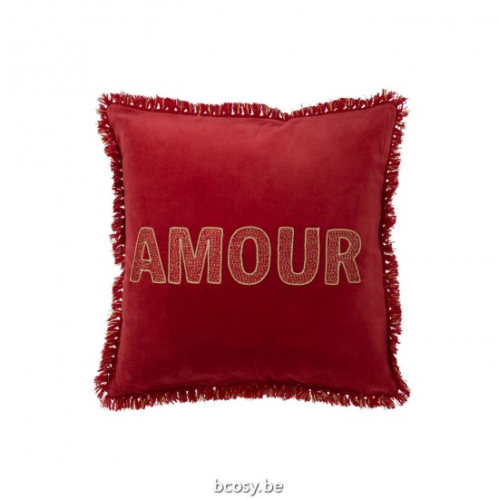 Jline Almohada Amoro Textile Rojo Oro.