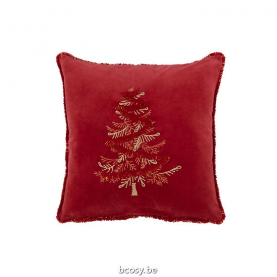 Jline Almohada Arbol Textile Rojo Oro.