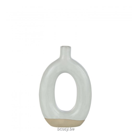 Jline Vase Kreis Porzellan Weiß Beige Large vases.