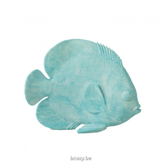 Jline Fisch Platt Poly Azur Large fische auf fuss.