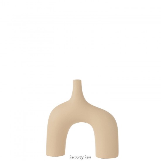 J Line Vase Camille Aluminium Beige.