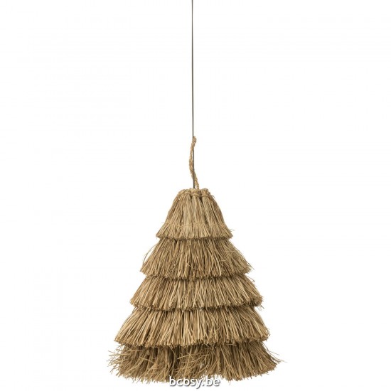 J Line Lampada A Sospensione 5 Strati Giunco Di Mare Naturale Lampara Colgante 5 Capas Hiierba Marina Natural.