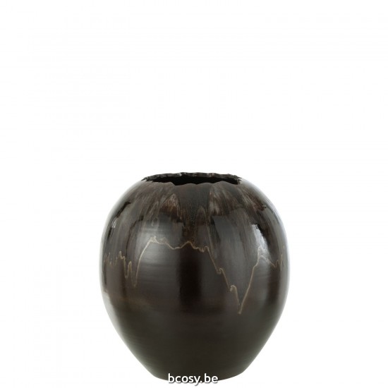 J Line Flower Pot Ceramic Brown Medium flowerpots.