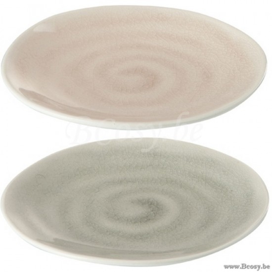 J Line Jline Piatto Talpa Small 15X15X2Cm Assortimento Di 2 Plato Topo Small 15X15X2Cm Surtido De 2
