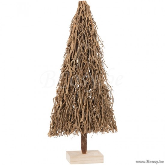 J Line Jline Kerstboom Plat Takken Hout Naturel Small