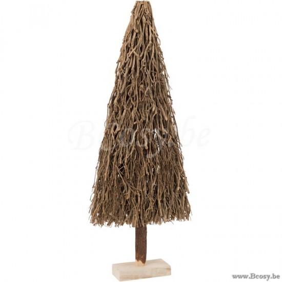 J Line Jline Kerstboom Plat Takken Hout Naturel Medium