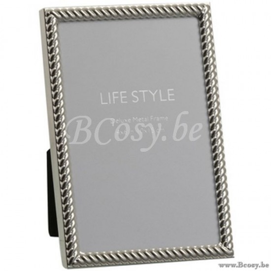 J Line Jline Photo Frame Curved Lines 10X15 Metal Silver Small photo holder picture frame holders frames