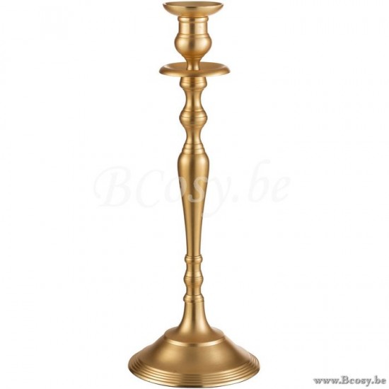 J Line Jline Candlestick Classic Aluminium Mat Gold Medium candleholders candle holders candlesticks