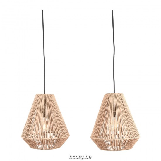 LABEL51 Pendant Lamp 2Light Ibiza Natural Jute.