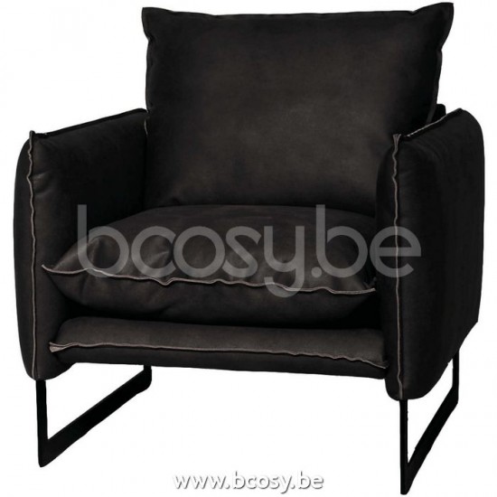 Lifestyle CANAPÉ 1 SIÈGE MILAN MERSEY ANTHRACITE 1 B80/H88/D90