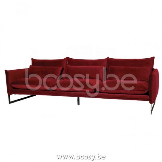 Lifestyle CANAPÉ 4 SIÈGES MILAN SEVEN SCARLET 141 B280/H88/D100