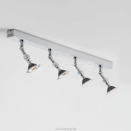 Tekna Nautic LILLEY SPOT ON RAIL-LED 900mm with 4 spots-laiton nickelé poli.