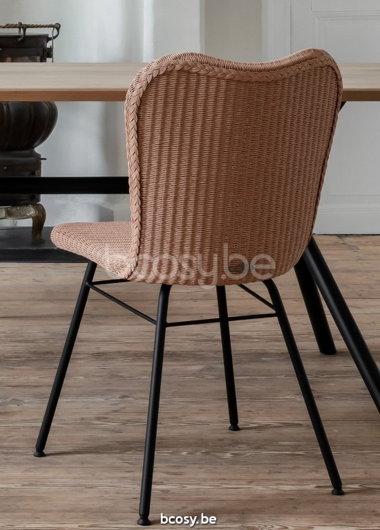 Vincent Sheppard Lily stoelen eetkamerstoelen eethoekstoelen eettafelstoelen eetstoelen Zwart Gepoedercoat Stalen A frame Dus