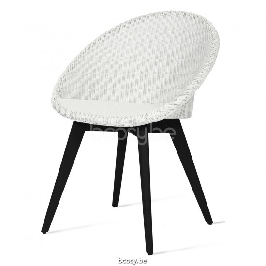 Vincent Sheppard Joe Stuhl Rahmen aus Schwarz gebeiztes Hartholz Schnee Lloyd Loom.