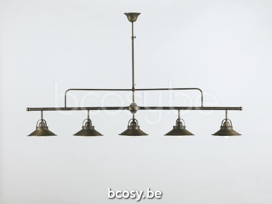 Marckdael pendel Billiardo-Biliardo Marckdael 0187-5F-20-DB Billiardo donker brons pendel H min 70 max 110cm VVD VDV Verlichting van Dijck D.