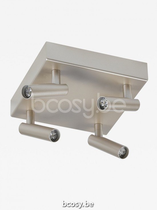 Marckdael indoor opbouwspots Tel-Aviv Marckdael 1407-PL4-SQ-LED-CH Contemporal Spots champagne indoor opbouwspots H max 15cm VVD VDV Verlich.