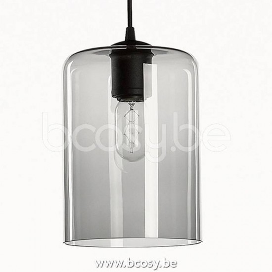 Marckdael lampekap Cilindrisch Glas Fumé Marckdael GLASS-LARGE-CYLINDER-FUME Samples fume-gerookt glas lampekap H 24cm VVD VDV Verlichting v.