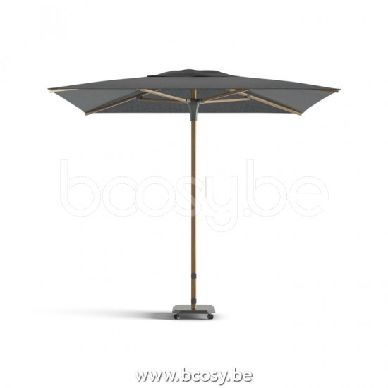 Jardinico CARACTERE JCP102 230x230 Square Central Pole Centerpost Parasol Umbrella 2,3x2,3 Pole Mast Post Alu Teak Structured Powder Coated Aluminium| Canopy-fabrics Onyx Sunbrella Plus Marine.