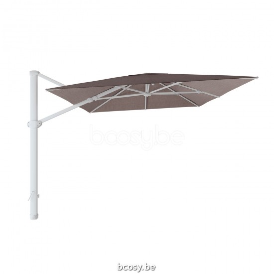 Jardinico LIMA 300x400 Rechteckiger Freiarmschirm Weisser Mast Stoff Walnut Sunbrella.