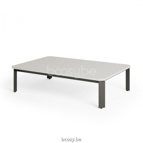 Jardinico MAUROO Rechteckiger Gartencouchtisch Anthrazit Ceramic Bianco.