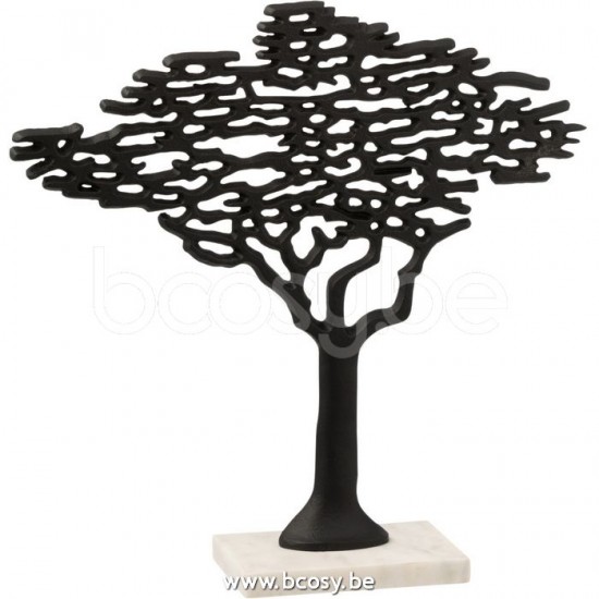 J Line Jline Figure Tree On Foot Aluminium Marble Black White figures