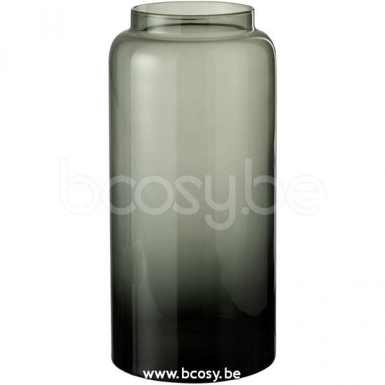 J Line Jline Vase Right Long Glass Grey Small