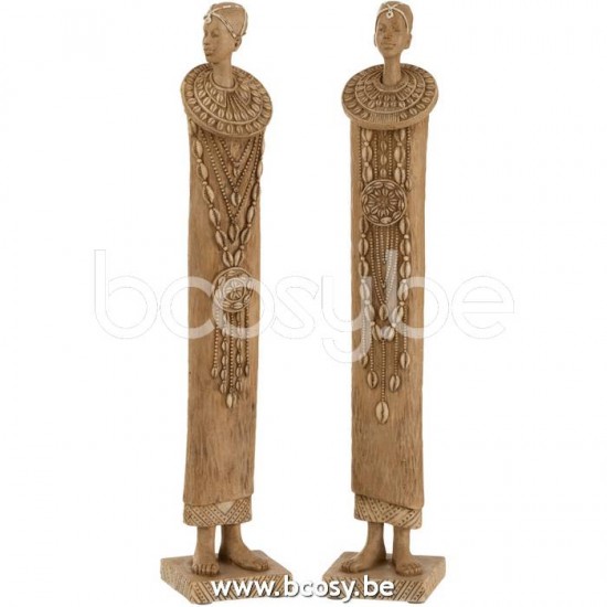 J Line Jline Afrikanische Figur Braun 2 Sortiert afrikanische frauen