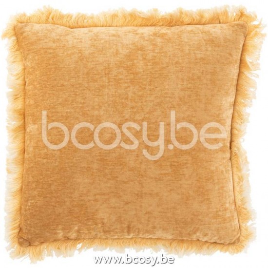 J Line Jline Cuscino Frange Poliestere Ocra Cojin Flecos Poliester Ocre