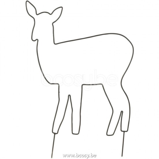 J Line Jline Deco Garden Deer Iron Black
