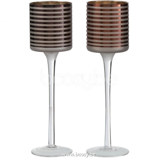 Jline Fotosforo Pie Rayas Cristal Marron Small