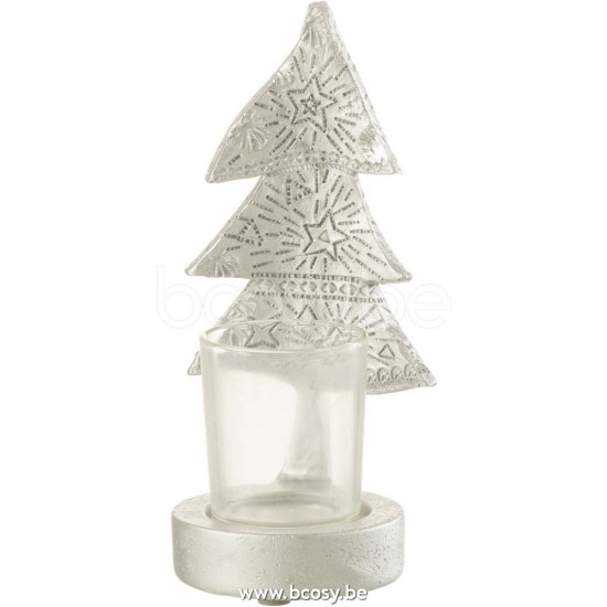 Jline Candelabro Arbol De Navidad Poli Plata Small