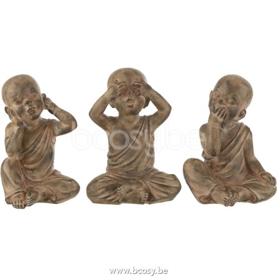 J Line 26562 Statue monnik Decoracion Monks frères Decorations Moenche monnik monk Figuren Monnikken Moine monikken Figuras monnik moench Figurines Moines Decoration Decorazione Dekoration Animali Bee