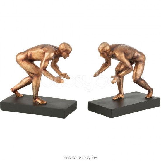 J Line Jline S 2 Bookend Sportsman Poly Bronze bookends